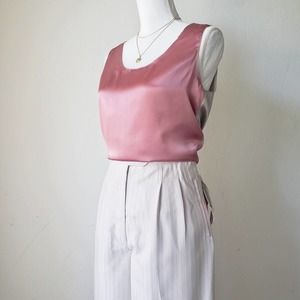 80s Jaclyn Smith Pleated Trouser Pale Pink
